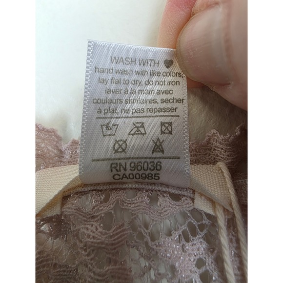 Eberjey Nightgown Womens M Dusty Rose Pink Lace Trim Sexy Babydoll Chemise NWT - Picture 4 of 14